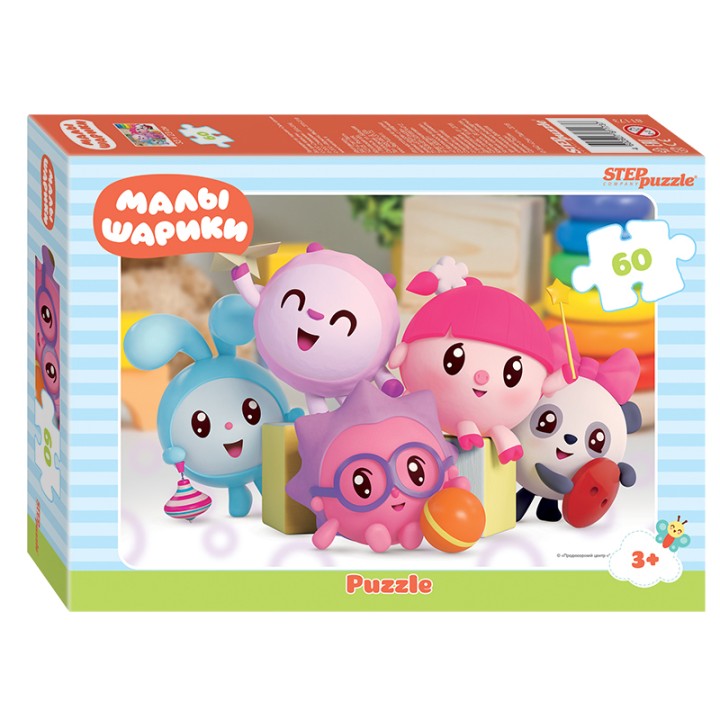 Степ. Пазл 60 арт.81173 "Малышарики" (Мармелад Медиа)