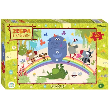 Степ. Пазл 360 Союзмультфильм арт.73085 "Зебра в клеточку"