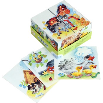 Степ. Кубики д/маленьких 4 кубика арт.87330 "Чей малыш?"