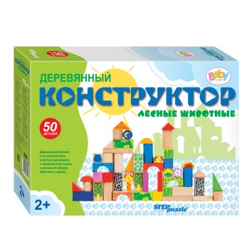 Степ. Игра из дерева арт.89800 Конструктор "Лесные животные" /4