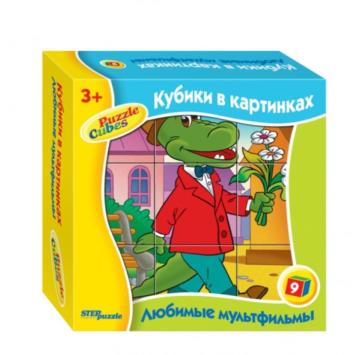 Степ. Кубики 9 элем. арт.87310 "Любимые мультфильмы-2" /20