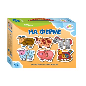 Степ. Напольный пазл арт.70111 "На ферме" (Baby Step) (малый) /6