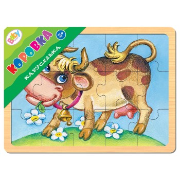 Степ. Игра из дерева арт.89032 "Каруселька. Коровка" (Baby Step)