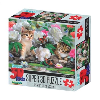 Пазл Super 3D 048 арт.13501 "Среди пионов" 3+