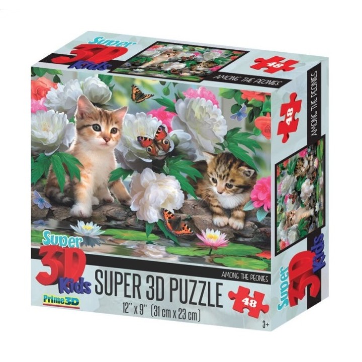 Пазл Super 3D 048 арт.13501 "Среди пионов" 3+