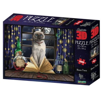 Пазл Super 3D 500 арт.10190 "Фокус-покус"