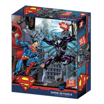 Пазл Super 3D 500 арт.32522 "Супермен против Брейниака" 6+