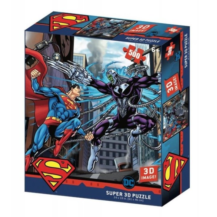 Пазл Super 3D 500 арт.32522 "Супермен против Брейниака" 6+
