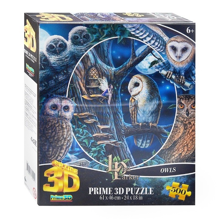 Пазл Super 3D 500 арт.32524 "Коллаж Совы" 6+