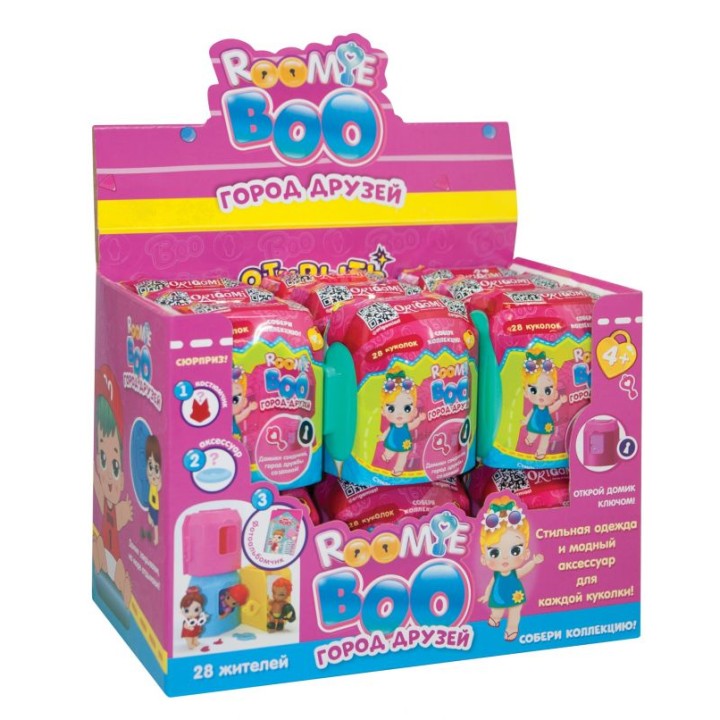 Roomie boo. "Город друзей" арт.04986. (В наборе: домик, куколка+ аксес.) (Штучно) в асс-те