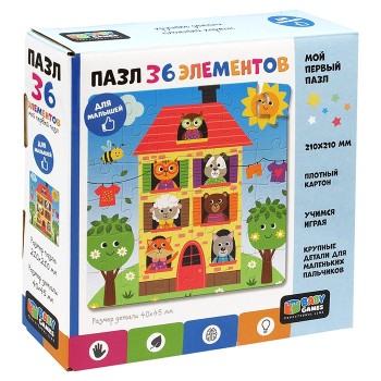 Origami. Baby games. Пазл 36 эл. "Теремок" арт.06745