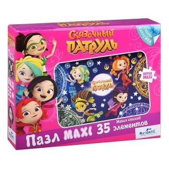 Origami. Сказочный патруль Пазл 35 +наклейки "Магия стихий" арт.03915