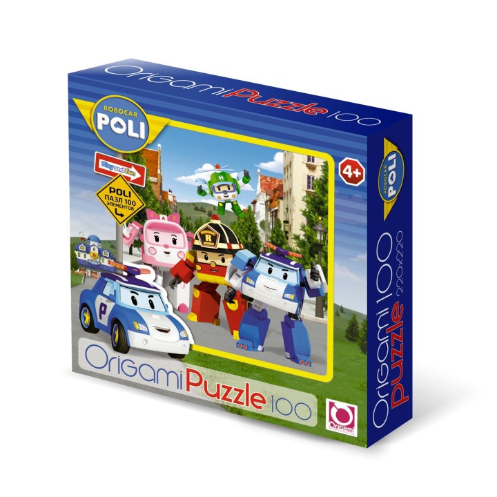Origami. Пазл 100 "Robocar Poli. Эмбер, Рой и Поли" арт.05899