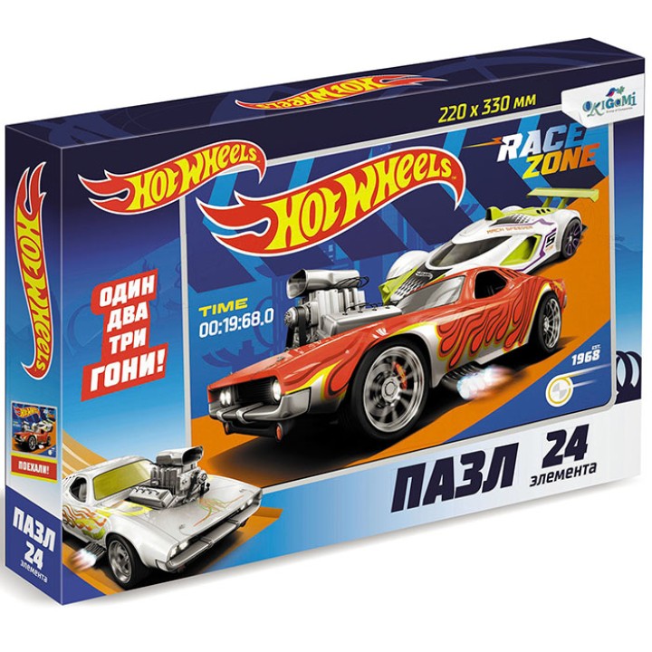 Origami. Hot Wheels. Пазл. 24 эл. "Территория гонки" арт.06852