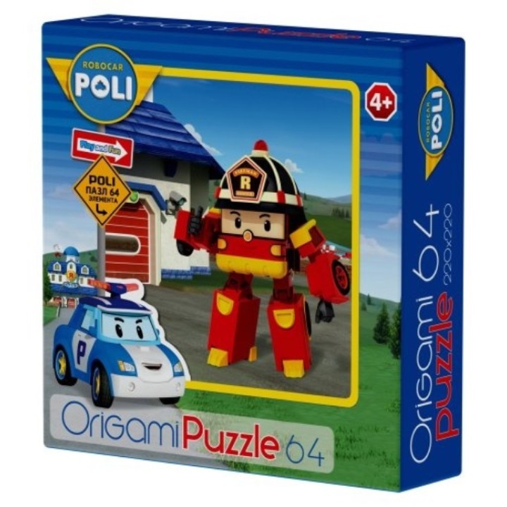 Origami. Пазл 64 "Robocar Poli. Поли,Хэли и Рой" арт.05886