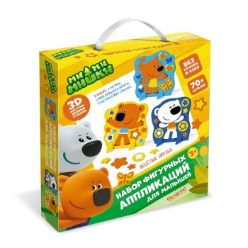 Origami. МиМиМишки. Набор аппликаций 3в1 "Веселые Друзья" 3D-фигурки из EVA арт.03703