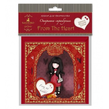 Origami. Открытка-скрапбукинг в конверте. "From The Heart!" (Santoro.) Арт.04667