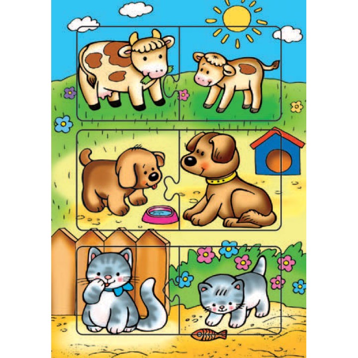 Дрофа. Развивающая рамка "А у нас во дворе" 6 дет. арт.1180 /50