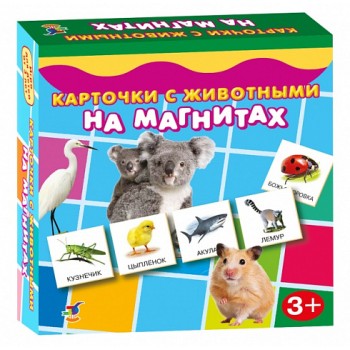 Дрофа. Карточки с животными на магнитах (96 карточек) арт.2906