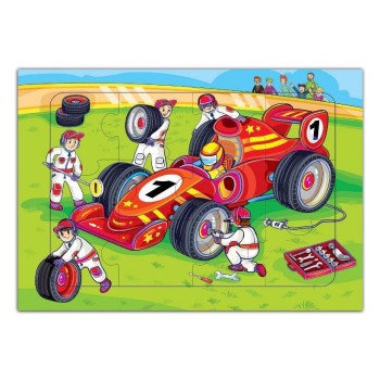 Дрофа. Развивающая рамка "Гоночная машина" арт.3822 /50