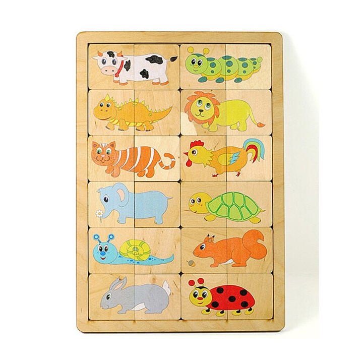 ДК.Игра развивающая деревянная "Веселые половинки" арт.00725