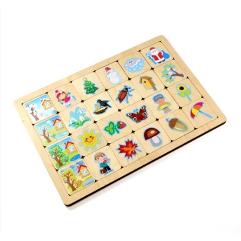 ДК.Игра развивающая деревянная "Времена года" арт.00741