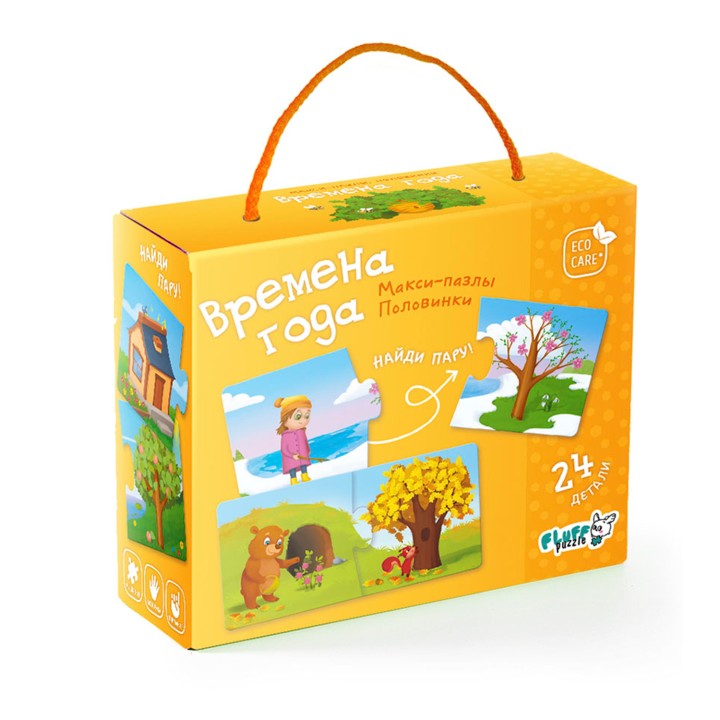 ГеоДом. Макси-пазлы "Половинки. Времена года" 24 дет.