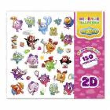 ГеоДом. Наклейки в папке. Смешарики. Приключения. 150 шт. 23,5х21,5 см.