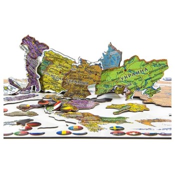 Гео-Трейд. Магнитная карта-пазл "Европа" арт.ЕВР20МАГ (вырезано по странам)