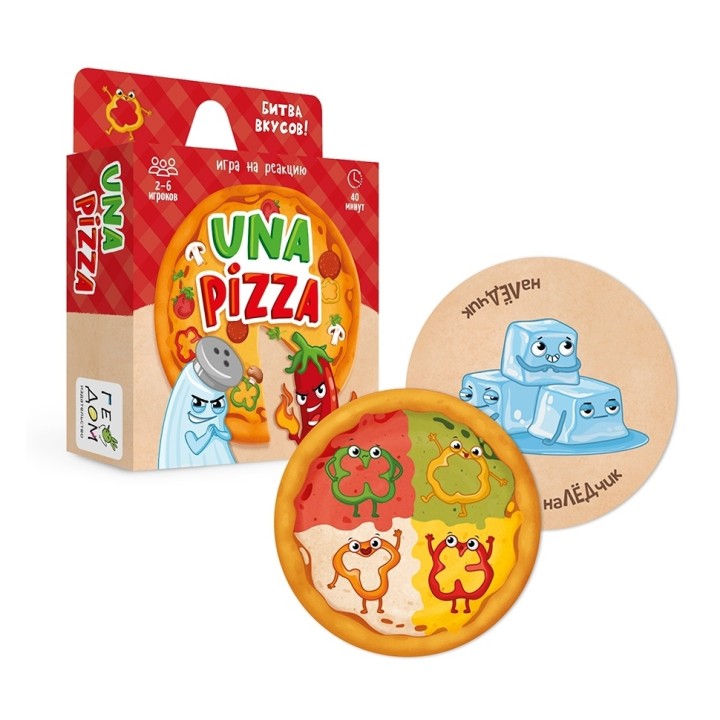 ГеоДом. Карточная игра "Una pizza" 60 карточек.
