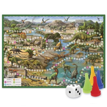 ГеоДом. Игра-ходилка "Путешествие в мир динозавров" с фишками /200