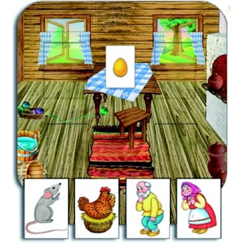 Радуга. Игра из картона (домик) "Курочка Ряба" арт.С-633 /30