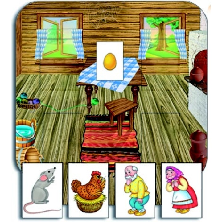 Радуга. Игра из картона (домик) "Курочка Ряба" арт.С-633 /30