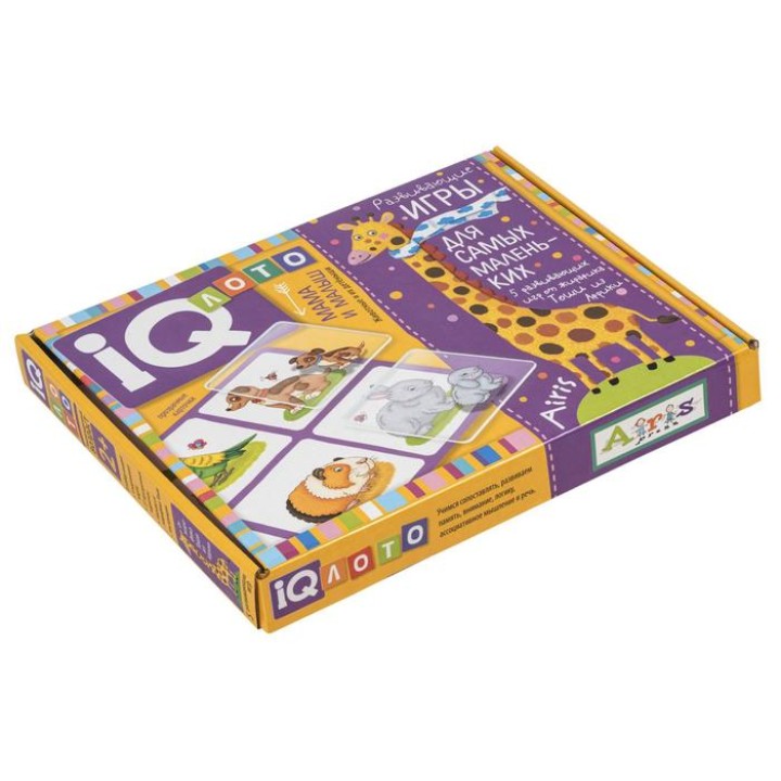 Айрис. IQ лото для малышей. "Мама и малыш. Животные и их детеныши" арт.28419 2+