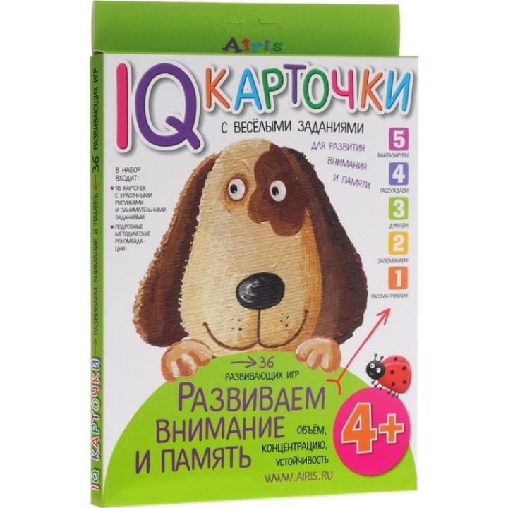 Айрис. Карточки с веселыми заданиями. Развиваем внимание и память 4+ /Куликова Е.Н. арт.25618 /20
