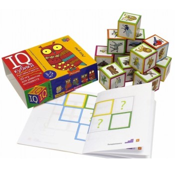 Айрис. IQ кубики "Уши, лапы и хвосты" 50 игр для развития интеллекта /17*