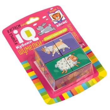 Айрис. IQ кубики "Шумелки. Лапки-хвостики" 4 штуки арт.28261