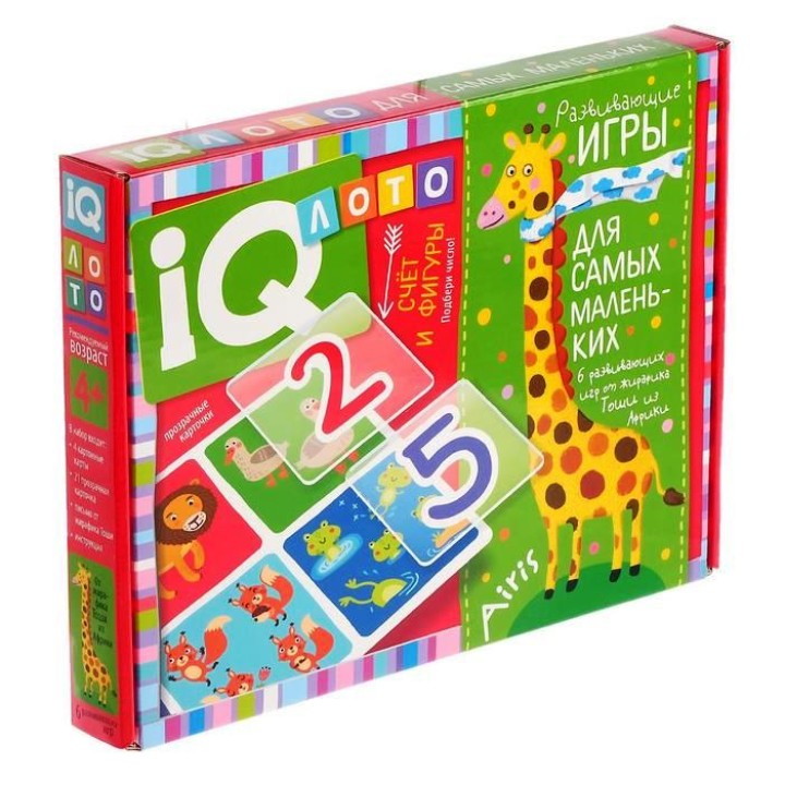 Айрис. IQ лото для малышей. "Счёт и фигуры. Подбери число" Куликова Е.Н. /37