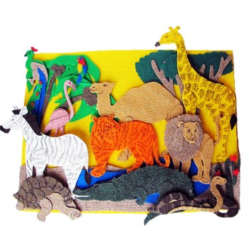 Игра LIP1013 "Животные жарких стран" (с игровым полем) ковролин