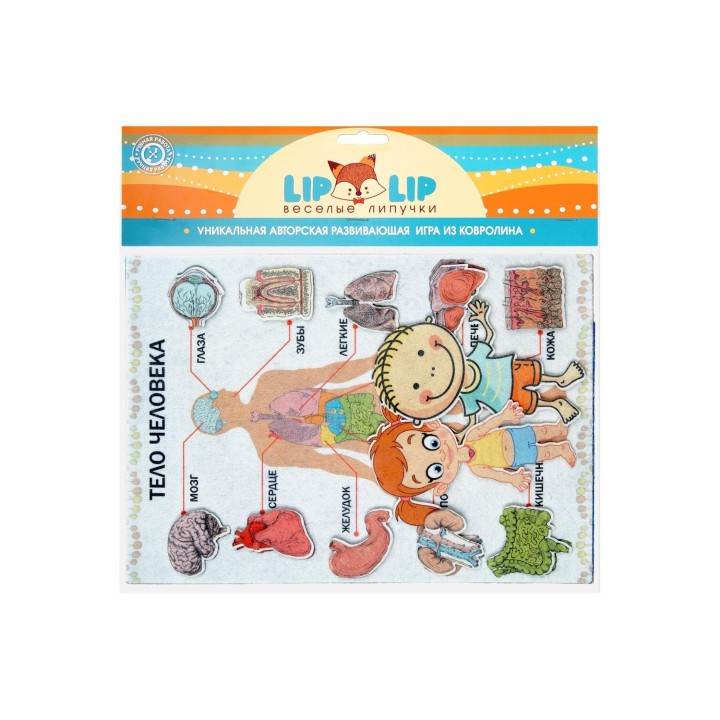 Игра LIP1123 "Тело человека" (с игровым полем) фетр
