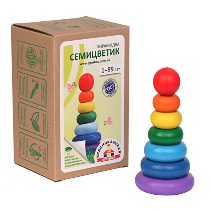 Краснокамск. Пирамидка "Семицветик" арт.ПИР-11 /10