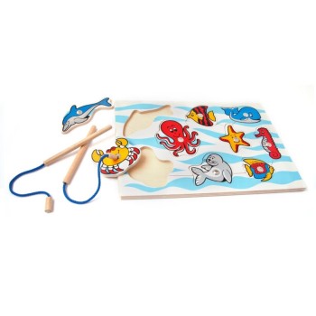 ЛЭМ. 1405-1 Игра рыбалка "Морские животные" (дерево)