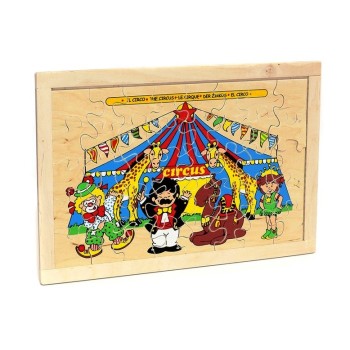 ЛЭМ. 1304 Пазл в рамке "Цирк" (дерево)