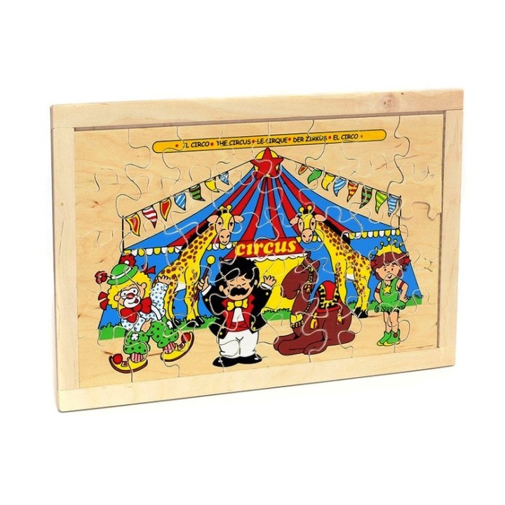 ЛЭМ. 1304 Пазл в рамке "Цирк" (дерево)