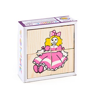 Кубики Томик 4 эл. "Игрушки" арт.3333-3 /40