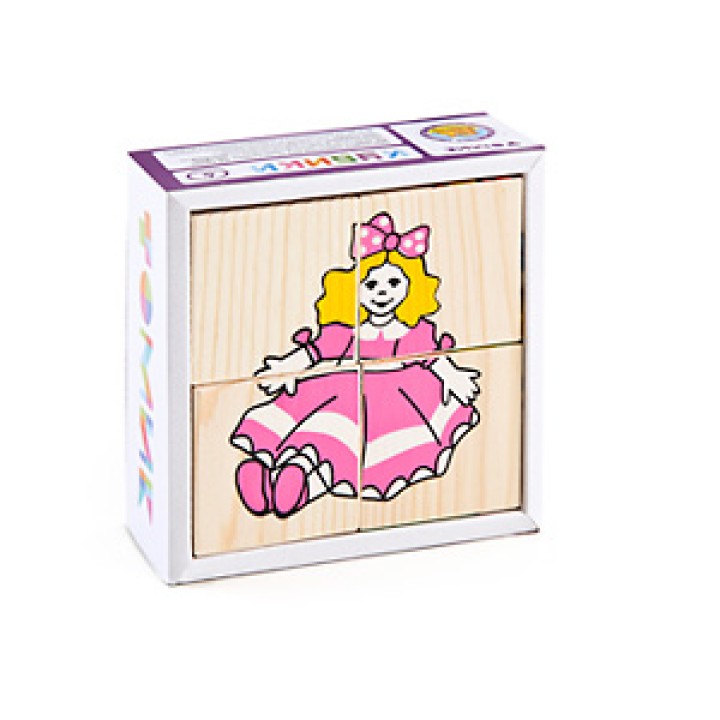 Кубики Томик 4 эл. "Игрушки" арт.3333-3 /40