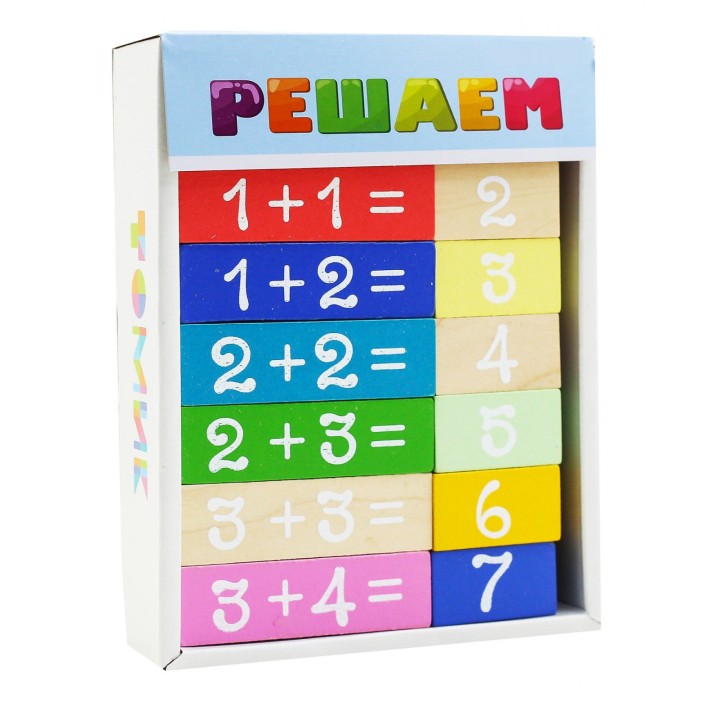 Логический игровой набор. Томик "Учимся играя" "Решаем" 36 дет.арт.1-86 /14