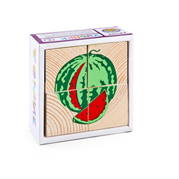 Кубики Томик 4 эл. "Фрукты-ягоды" арт.3333-2 /40
