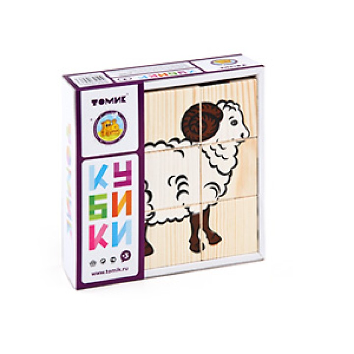 Кубики Томик 9 эл. "Домашние животные" арт.4444-3 /27