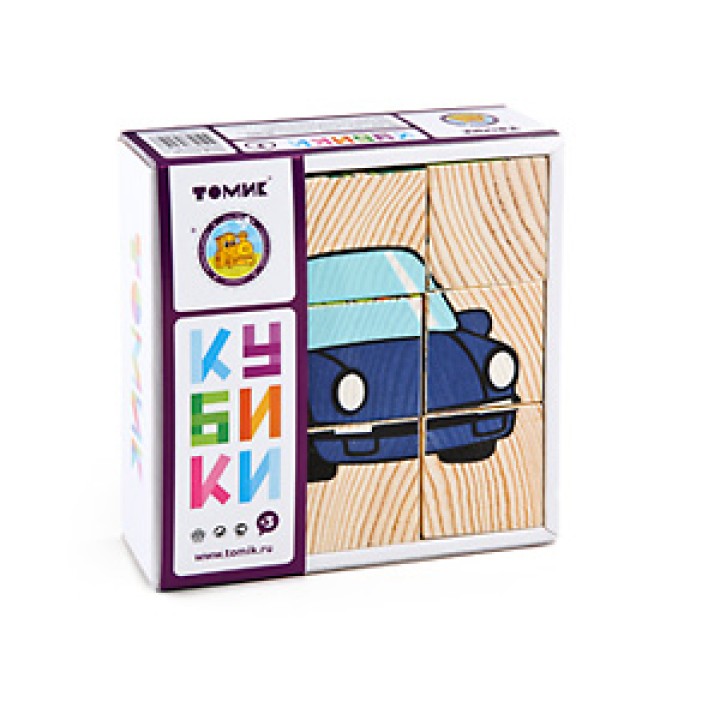 Кубики Томик 9 эл. "Транспорт" арт.4444-1 /27